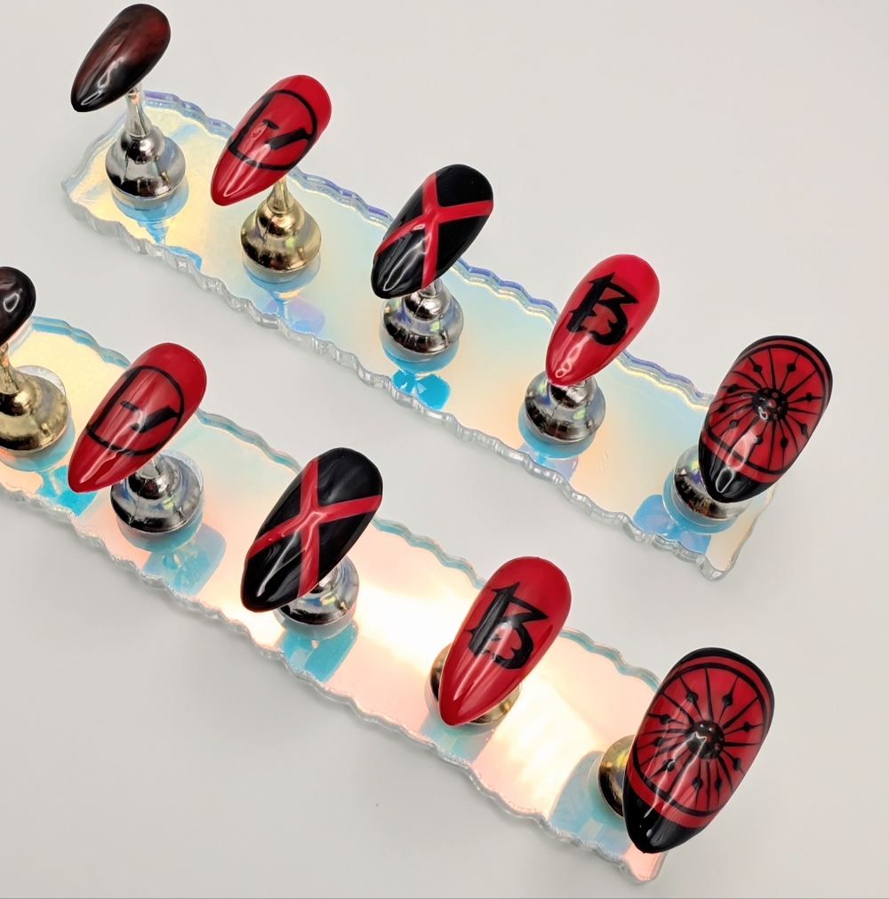 Handcrafted Twenty One Pilots Breach Era Med. Almond Press-On Nails Handmade